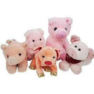 Aurora World/Galerie/TY/Mascot Factory Plush Pigs Pink Small Stuffed Animals